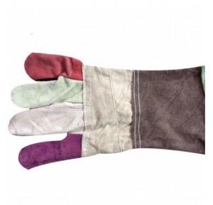 Leather Multicolor Gloves, Size: 12 Inch