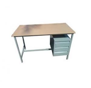 Metal Table With Wood Top for Rework area, 1200x600x750 mm