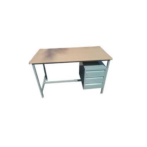 Metal Table With Wood Top for Rework area, 1200x600x750 mm
