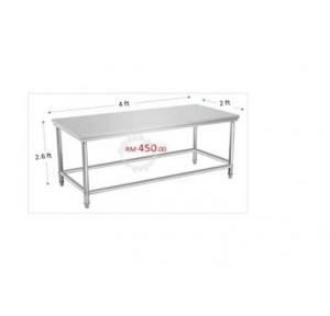 Metal Kitting Table With Wood Top, 1200x600x750 mm
