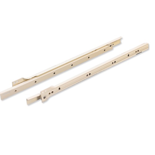 Ebco Bottom Mounting Drawer Slides Ivory 550 mm, BMDS 50