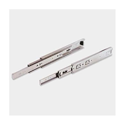 Ebco 400 MM Sleek Telescopic Drawer Slides Set Zinc Black Finish STDS40-I-35 Pack of 2
