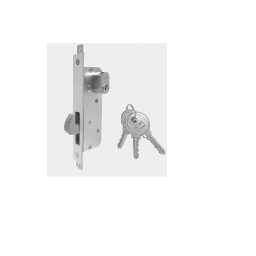 Ebco Nickel Plated Sliding Door Lock 1 Way Key, SLDL-A21