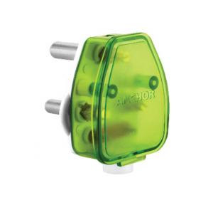 Anchor Smart 16A 3 Pin White Base Plus Green Plug Top, 38637G