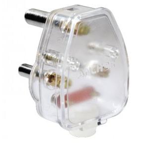 Anchor Smart 6A 3 Pin Frosted White Plug Top, 38626F