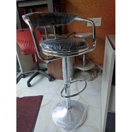 Bar Stool 500 X 500 Stainless Steel & Leather Cushion