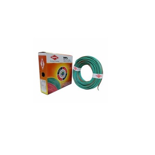 HPL 10 Sq. mm Green PVC Insulated Single Core Unsheathed Industrial Cables, HHI001000100 (100 mtr)