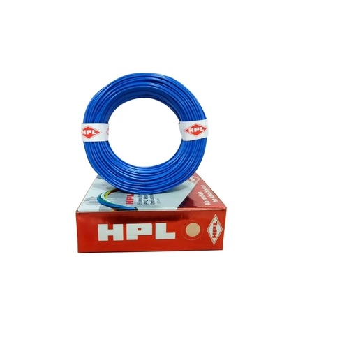 HPL 6 Sq. mm Blue 90 m PVC Insulated Single Core Unsheathed Industrial Cables, (90 mtr)