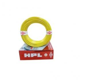HPL 6 Sq. mm Yellow PVC Insulated Single Core Unsheathed Industrial Cables, (90 mtr)