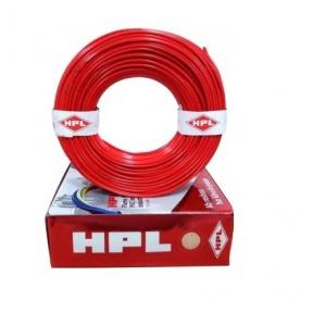 HPL 6 Sq. mm Red PVC Insulated Single Core Unsheathed Industrial Cables, (90 mtr)