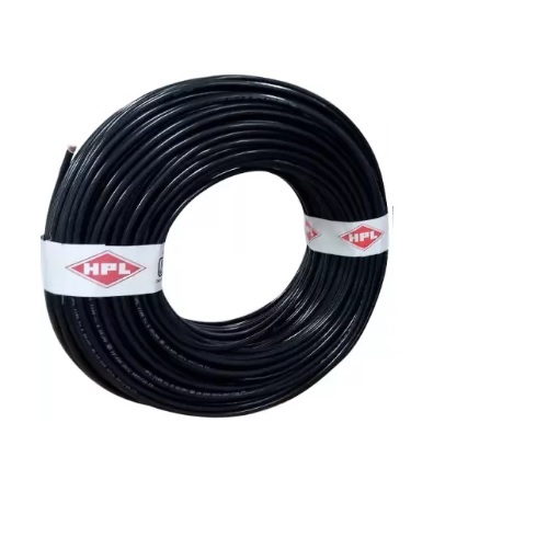 HPL 4 Sq. mm Black PVC Insulated Single Core Unsheathed Industrial Cables, (90 mtr)