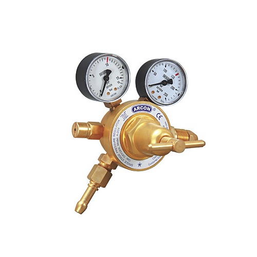 Arcon A-2CF Single Stage Pressure Regulators Double Gauge Co2 with Flow Meter, ARC-2008