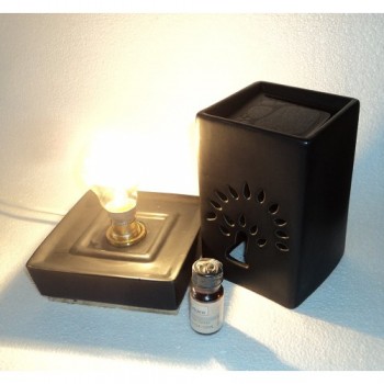 Pure Source Electric Aroma Diffuser Squire Black (Matte Finish) With 10 ml Relaxing Aroma Oil