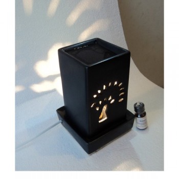 Pure Source Electric Aroma Diffuser Squire Black (Matte Finish) With 10 ml Relaxing Aroma Oil