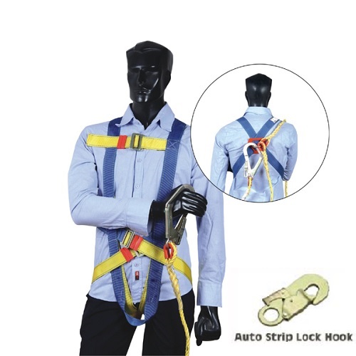 Arcon Full Body With Auto Strip Lock Hook Double Rope Harness, ARC-5111