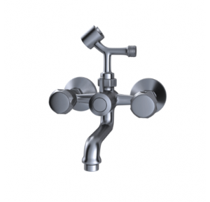 Hindware Classik Wall Mixer with Hand Shower Crunch Arrangement, F200018CP