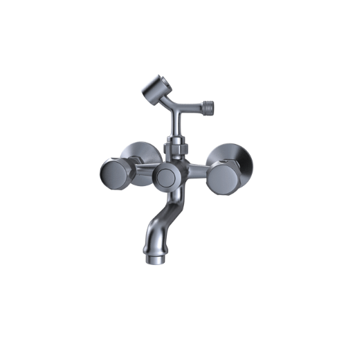 Hindware Classik Wall Mixer with Hand Shower Crunch Arrangement, F200018CP