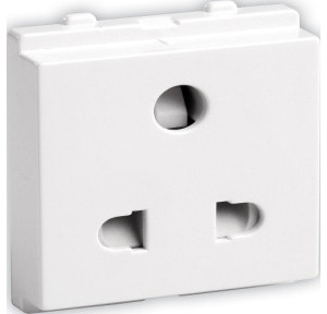 Schneider Opale Uni Socket Outlet With Shutter X2007WH 6A 3 Pin