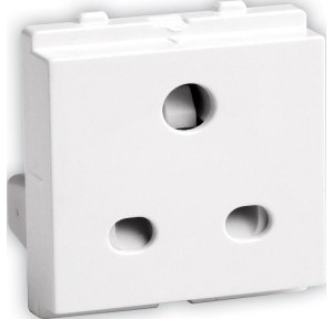 Schneider Opale Socket Outlet With Shutter X2005WH 6A 2/3 Pin