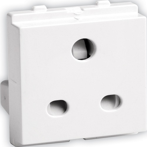 Schneider Opale 6A 2/3 Pin Socket Outlet With Shutter X2005WH