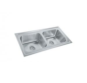 Parryware  36.5x18.5x8 In Double Bowl Kitchen Sink, C855881