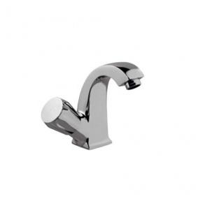 Jaquar Continental Left Side Knob Swan Neck Tap, CON-CHR-123BKN