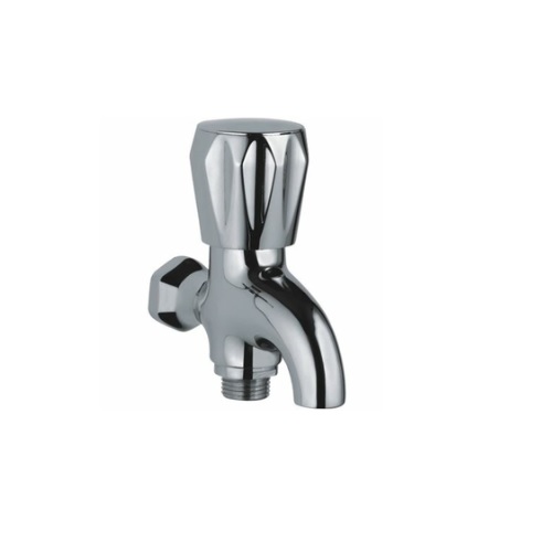 Jaquar 1/2 Inch Silver 2 Way Bib Cock, CON-CHR-041KN