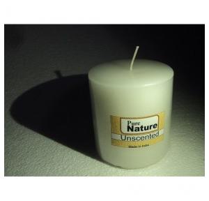 Pure Source Pillar Candle Unscented White, PSI-CDL-PILAR