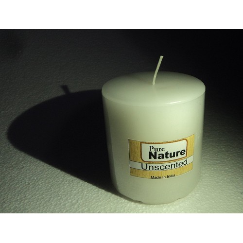 Pure Source Pillar Candle Unscented White, PSI-CDL-PILAR