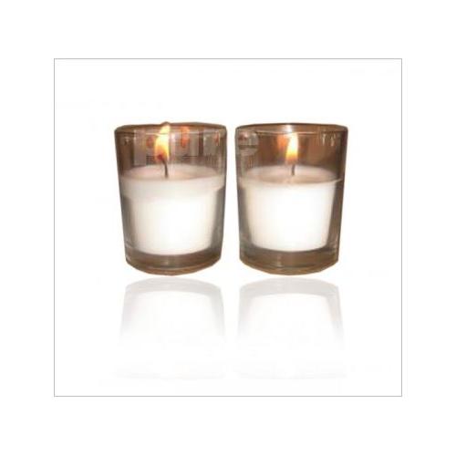 Pure Source Unscented White Glass Votive Candle, PSI-CDL-GV