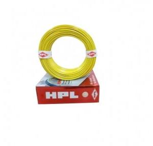 HPL 2.5 Sq.mm Yellow Insulated Unsheathed Industrial Cables, HHR000250100 (100 mtr)