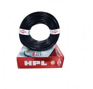 HPL 0.75 Sq.mm Black Insulated Unsheathed Industrial Cables, HHR000075100 (100 mtr)