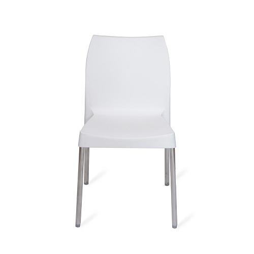 Nilkamal Novella 07 SS Chair, NS07SSMWH (White)