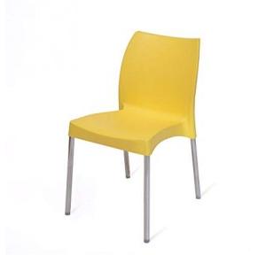 Nilkamal Novella 07 SS Chair, NS07SSYEL (Yellow)