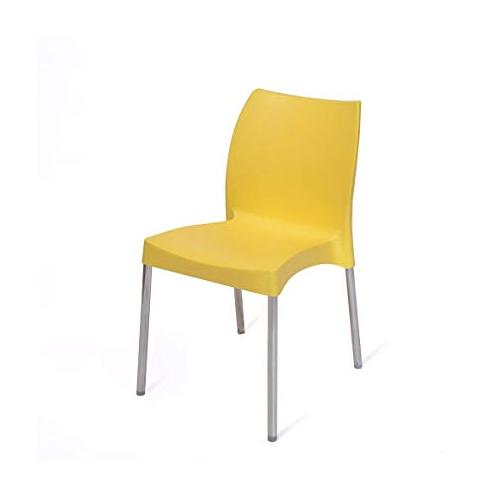 Nilkamal Novella 07 SS Chair, NS07SSYEL (Yellow)