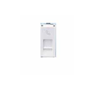 L&T 1M Entice Telephone Socket with Shutter RJ11, CB91101TW11