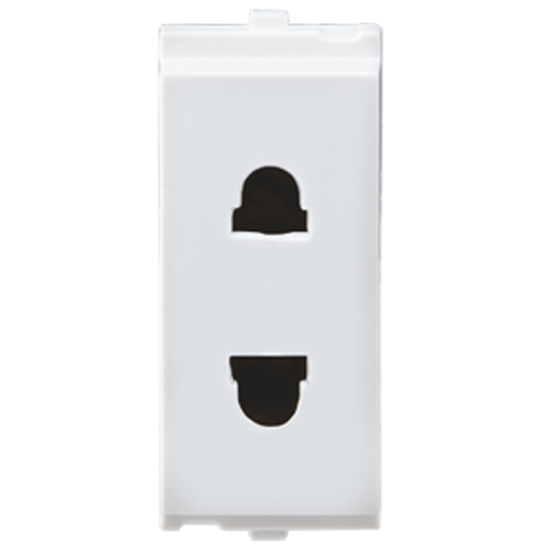 L&T 2 Pin 1M ORIS Euro Socket 6A, OC11W06