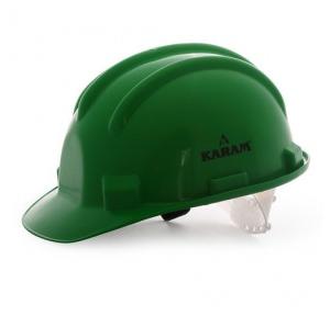 Karam PN501 Green Safety Helmet With Plastic Sticker at Front And Back