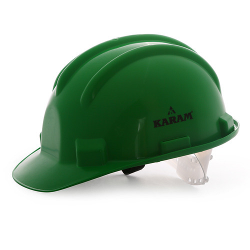 Karam PN501 Green Safety Helmet With Plastic Sticker at Front And Back