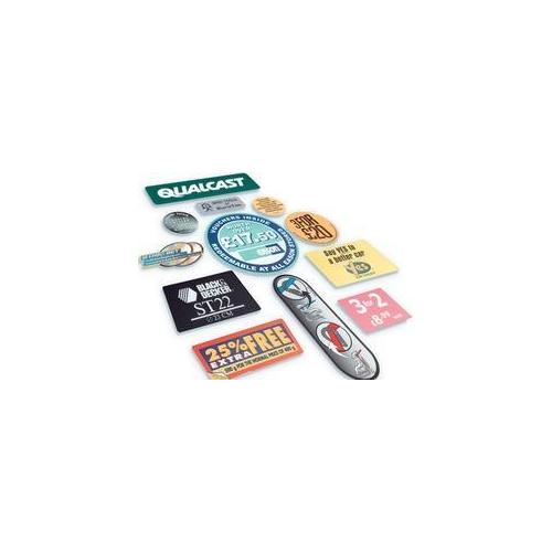 Helmet Plastic Sticker, 1x2 Inch (Pack of 88 Pcs)