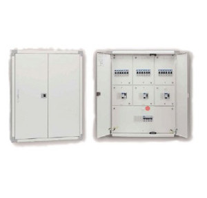 L&T 6 Way IP43 Double Door Phase Segregated Distribution Board, PHS306DDB