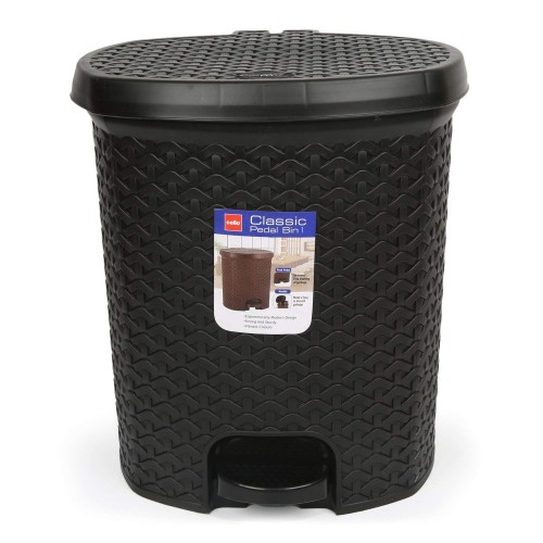 Cello Dustbin Black Color Plastic 6 Ltr