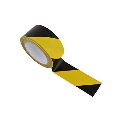 Zebra Floor Marking Tape Yellow and Black 2 Inch L23 Mtr +/- 2 Mtr