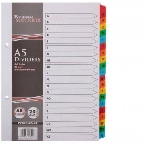 SPS A to Z Index File Separators Sheet