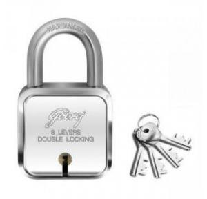 Godrej 4 Keys 7 Lever Square Padlock, 8153