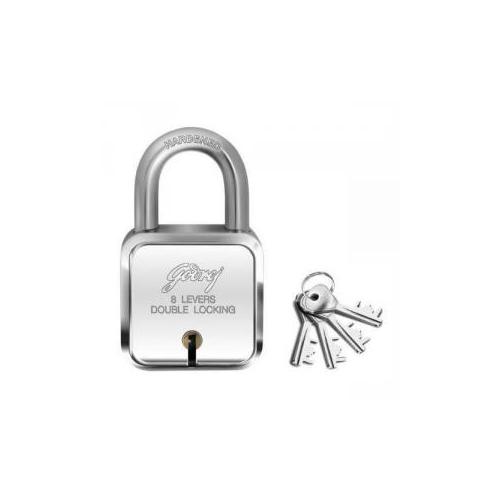 Godrej 4 Keys 7 Lever Square Padlock, 8153