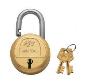 Godrej Long Shackle 2 keys 6 Lever Navtal Padlock, 3280