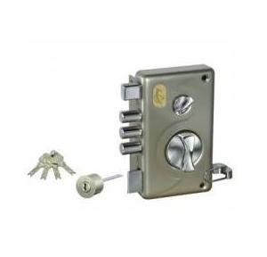 Godrej Pentabolt 2C DB I/O Satin Nickel Rim Lock, 5357