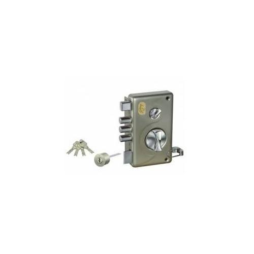 Godrej Pentabolt 2C DB I/O Satin Nickel Rim Lock, 5357