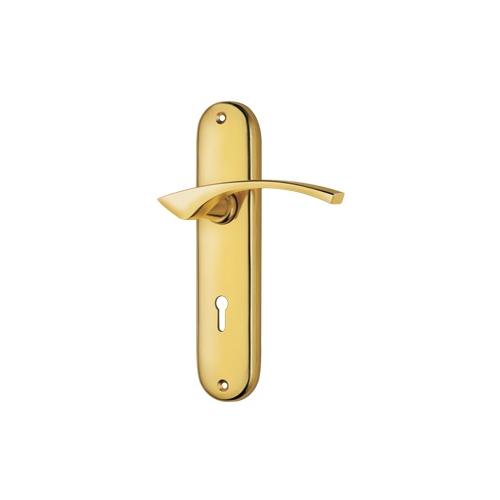Godrej Crystal Brass Combipack with 6 Lever Mortise Lock, 7298